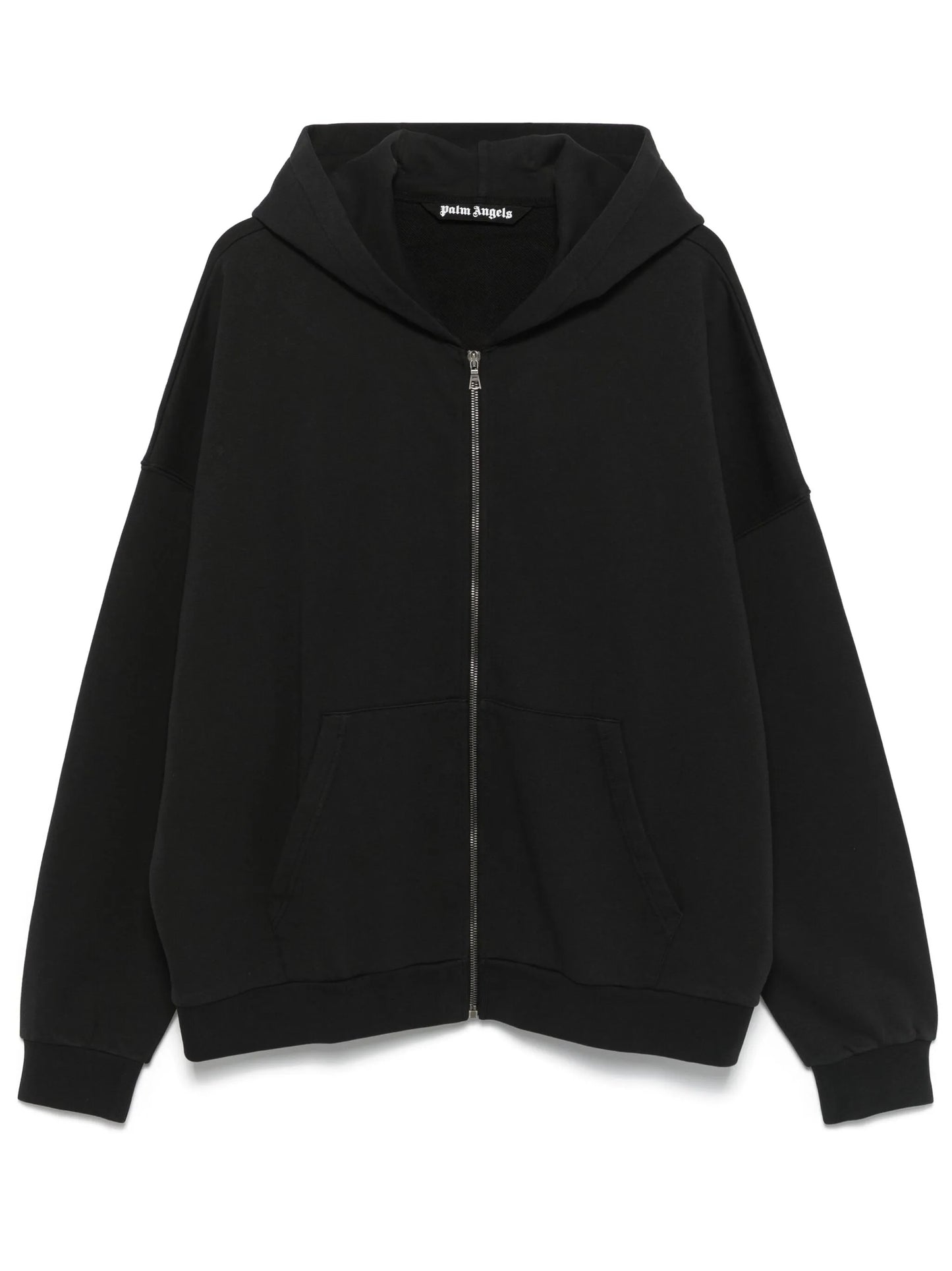 Palm Angels - Curved Logo Zipped Hoody - Nero