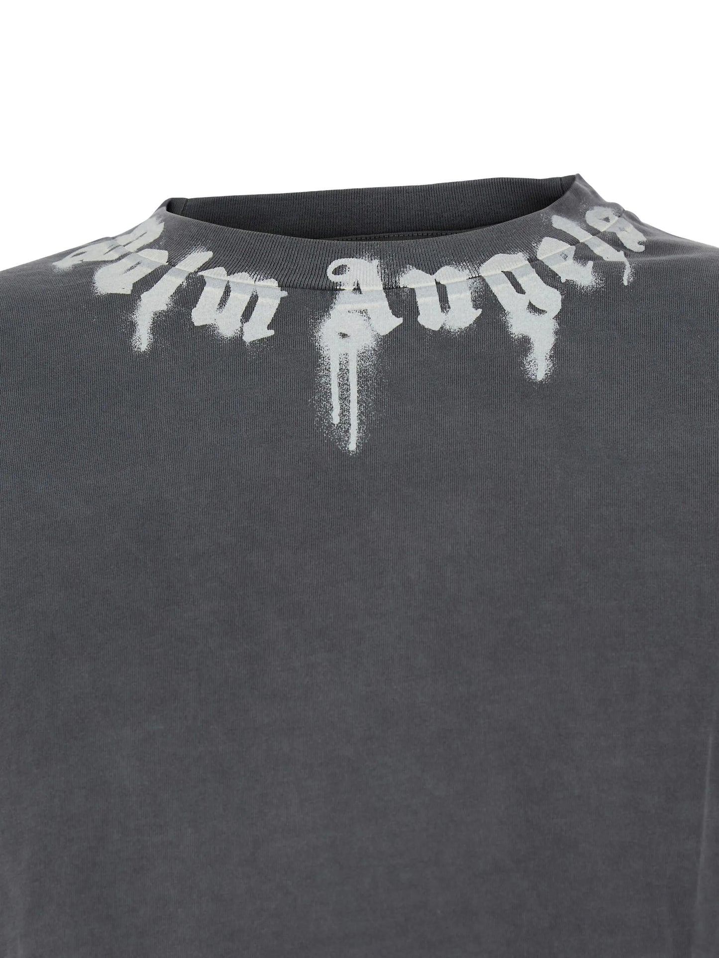 Palm Angels - Neck Logo Reg Tee - Grigio