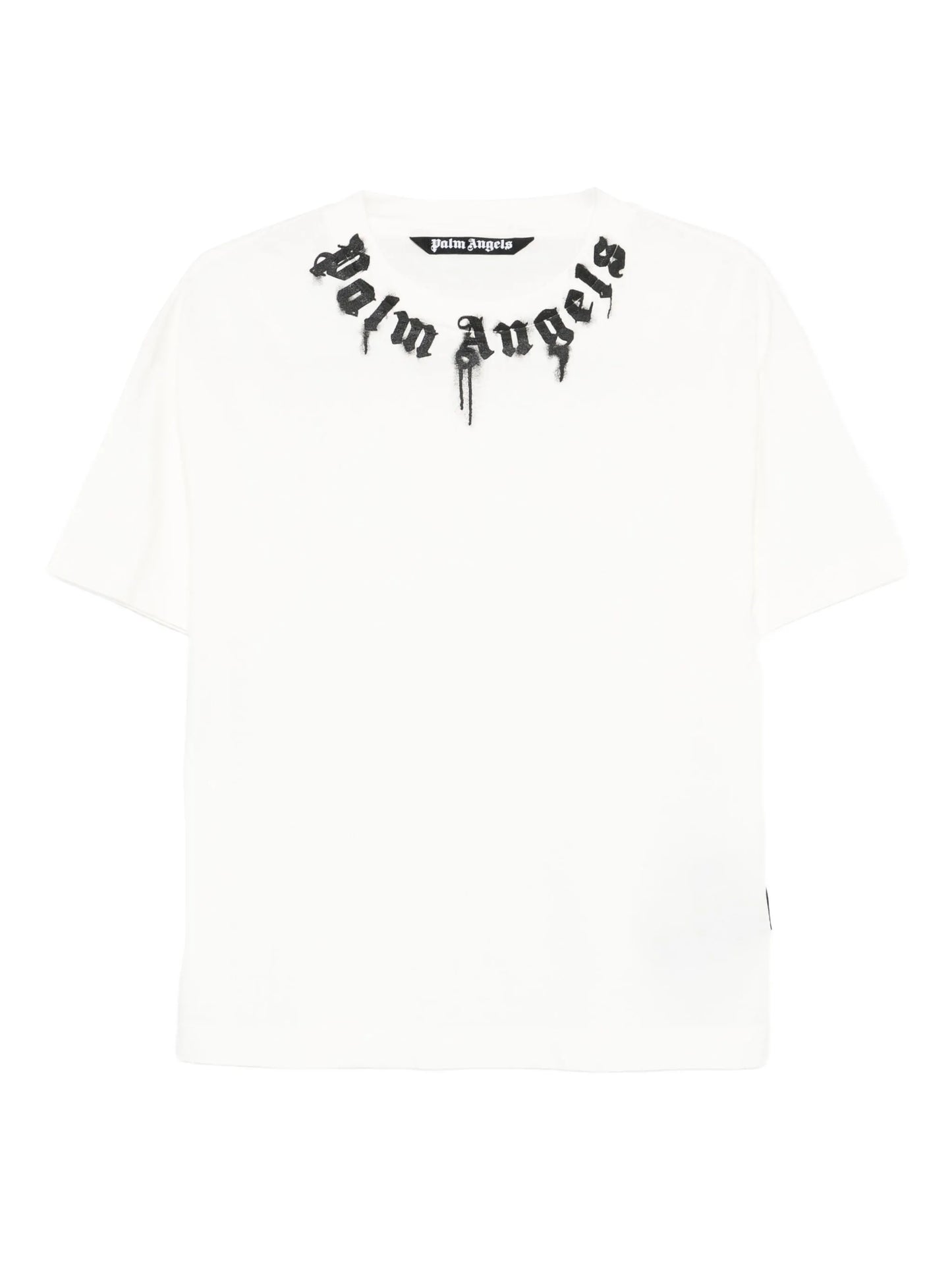 Palm Angels - Neck Logo Reg Tee - Bianco