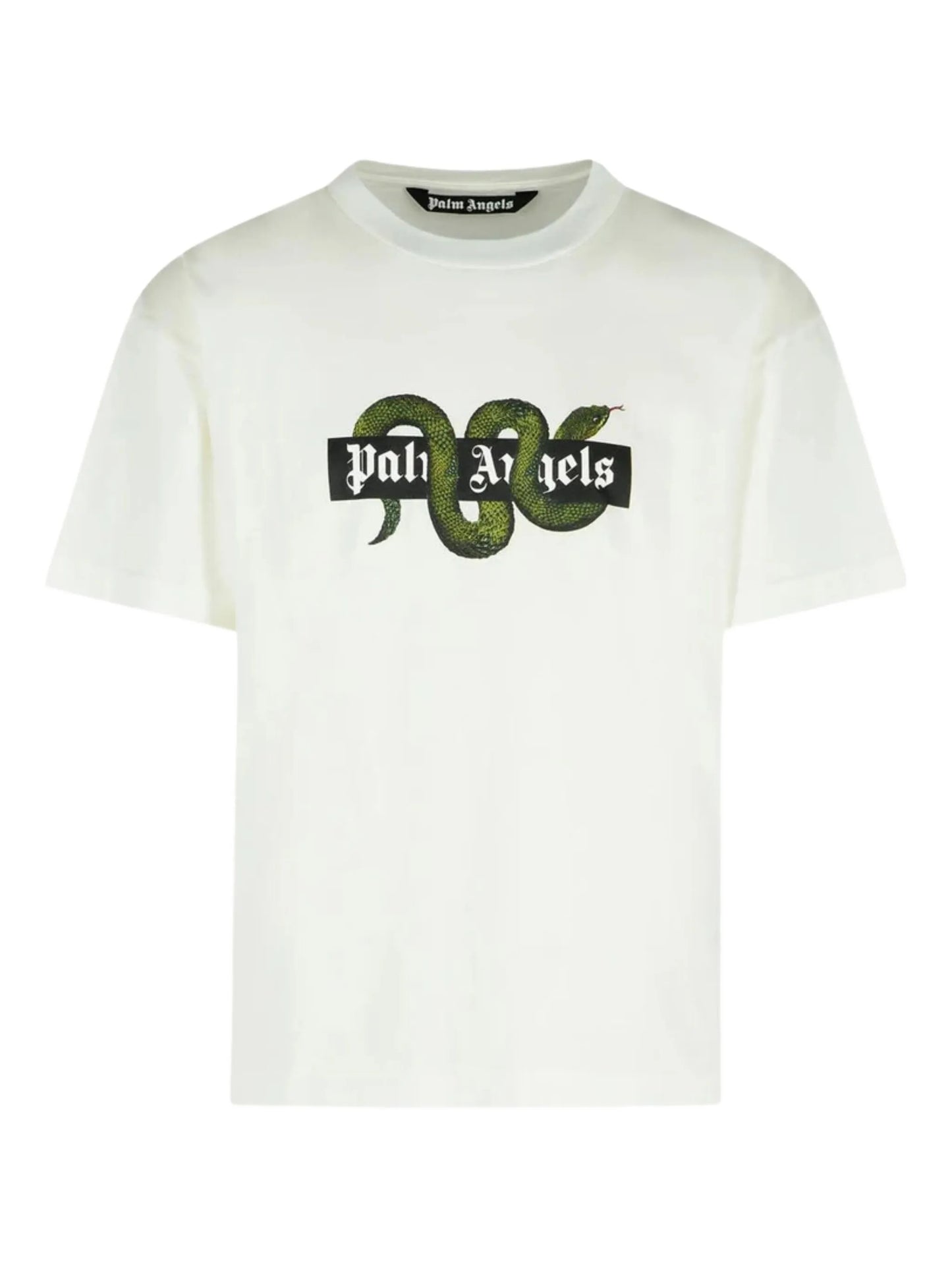 Palm Angels - Snake Box Logo Reg Tee - Bianco