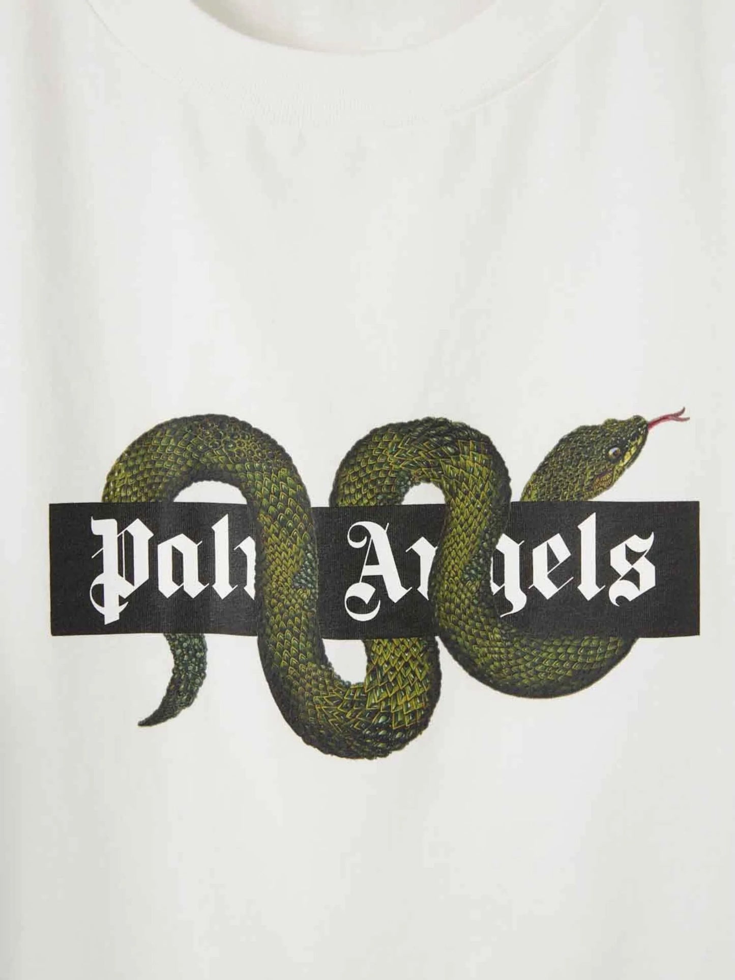 Palm Angels - Snake Box Logo Reg Tee - Bianco