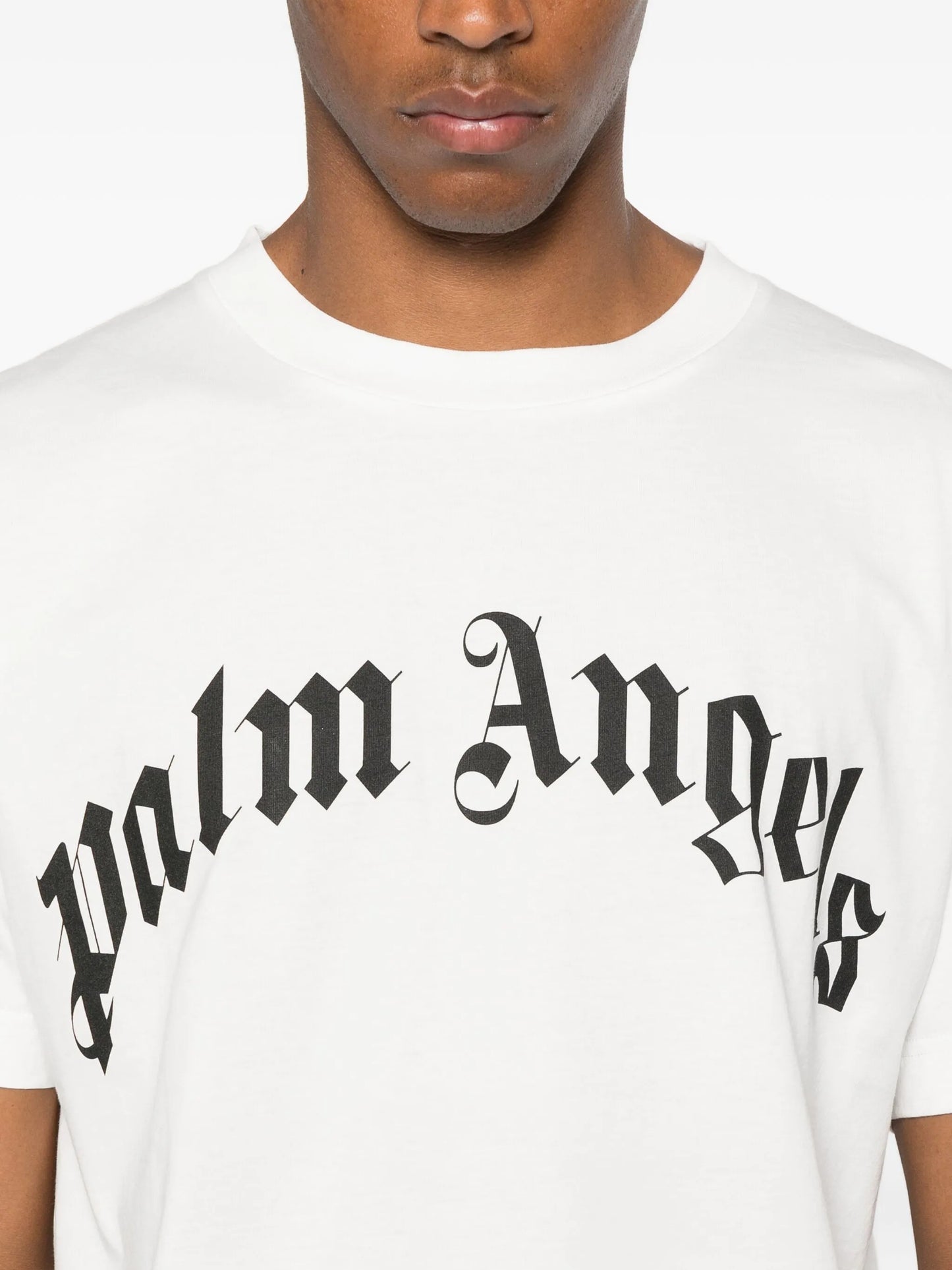 Palm Angels - Curved Logo Reg Tee - Bianco