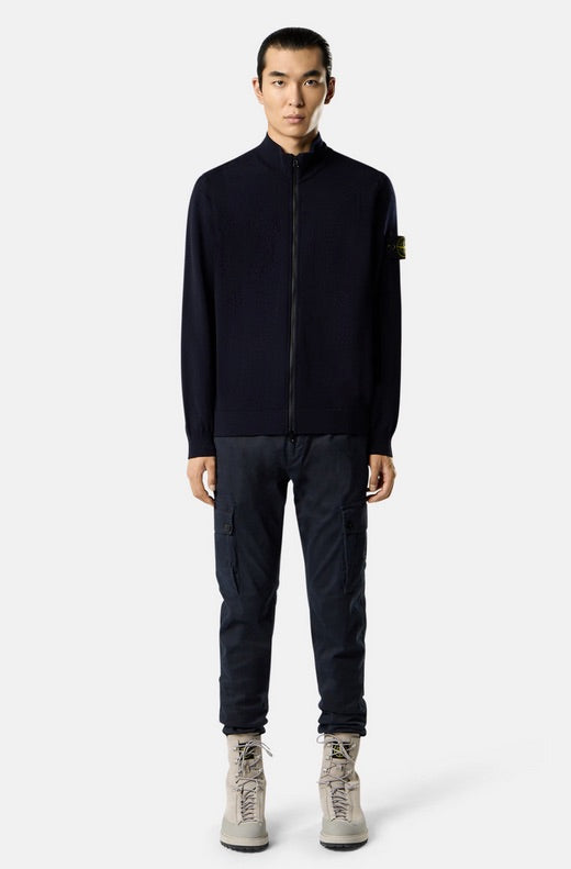 Stone Island - Cardigan Full Zip Rws. - Blu