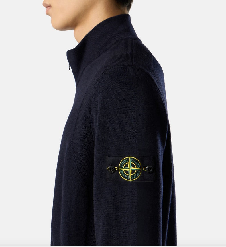 Stone Island - Cardigan Full Zip Rws. - Blu