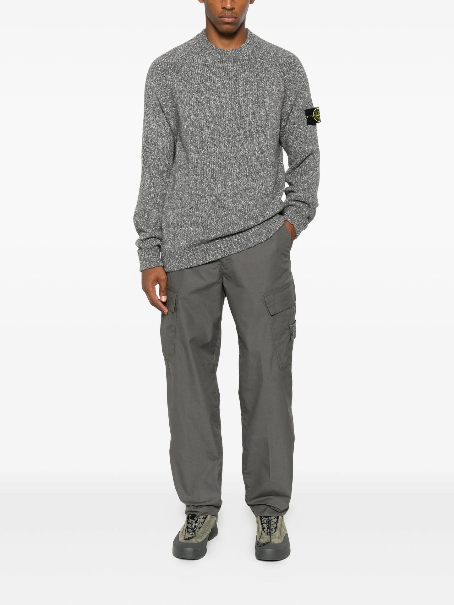 Stone Island - Crew Neck Mouline. - Grigio