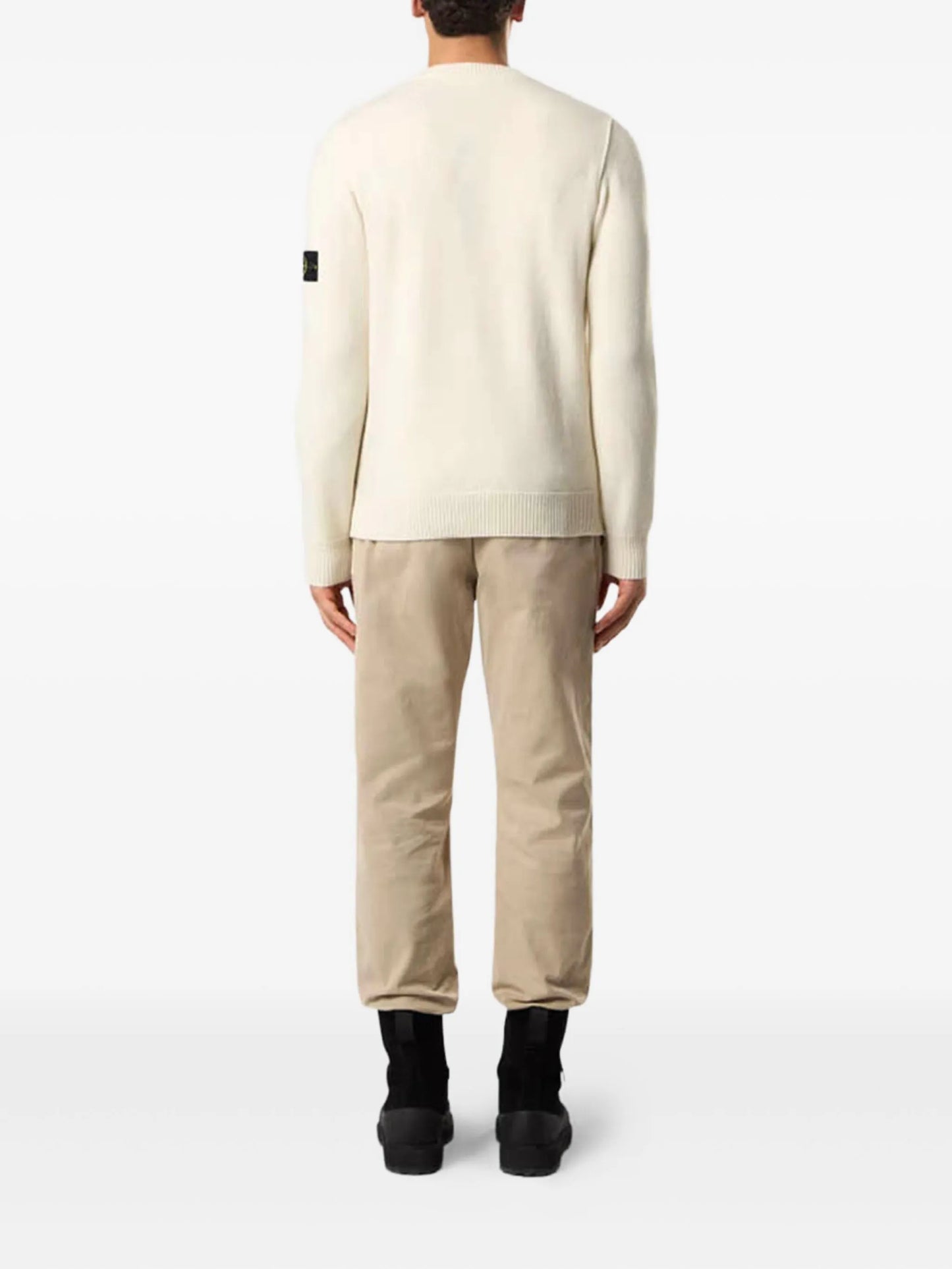 Stone Island - Crew Neck Lambswool. - Burro