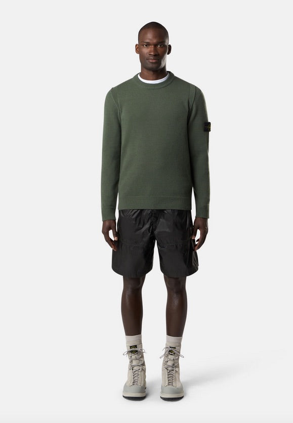 Stone Island - Crew Neck Lambswool. - Verde