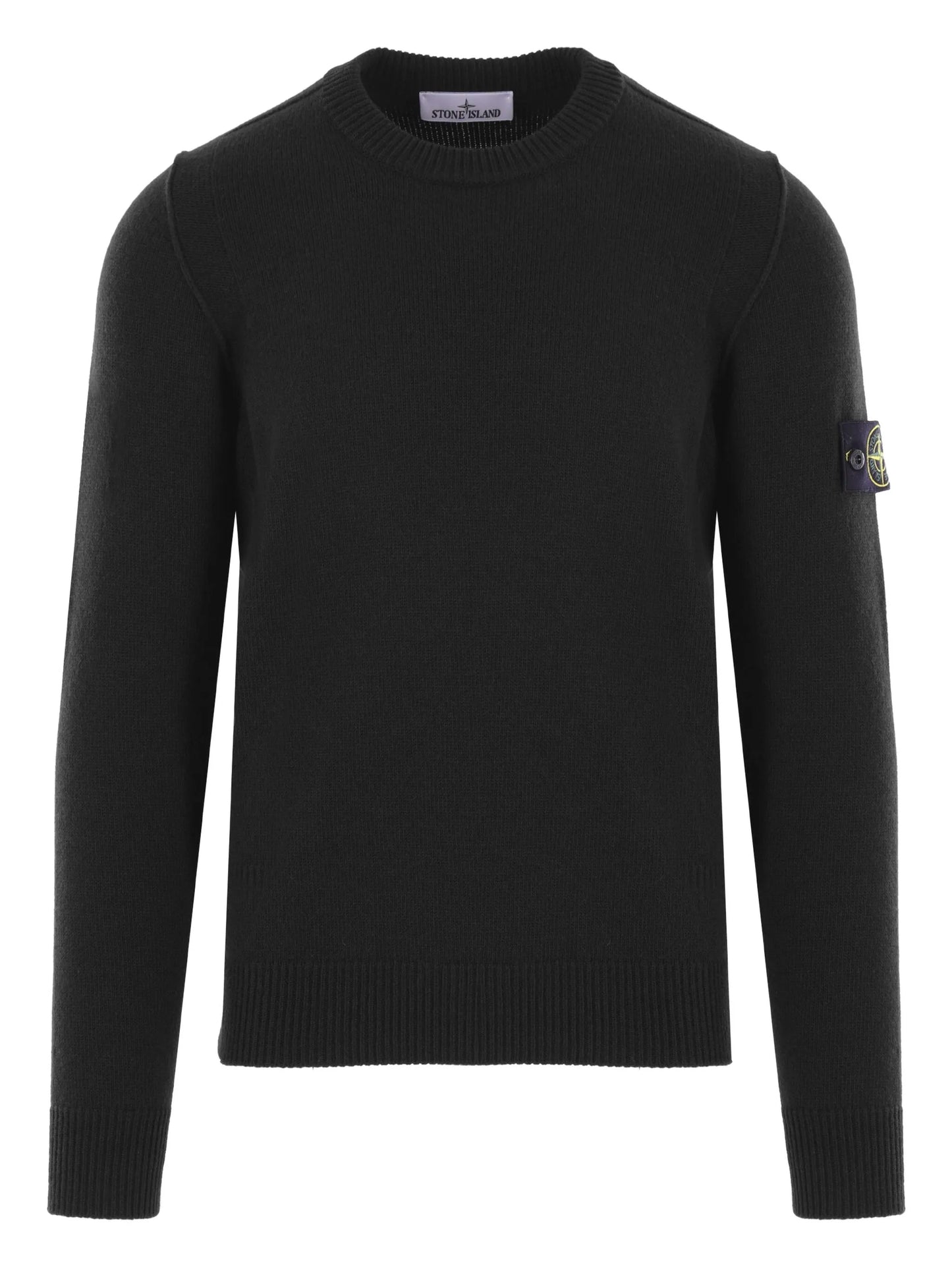 Stone Island - Crew Neck Lambswool. - Nero