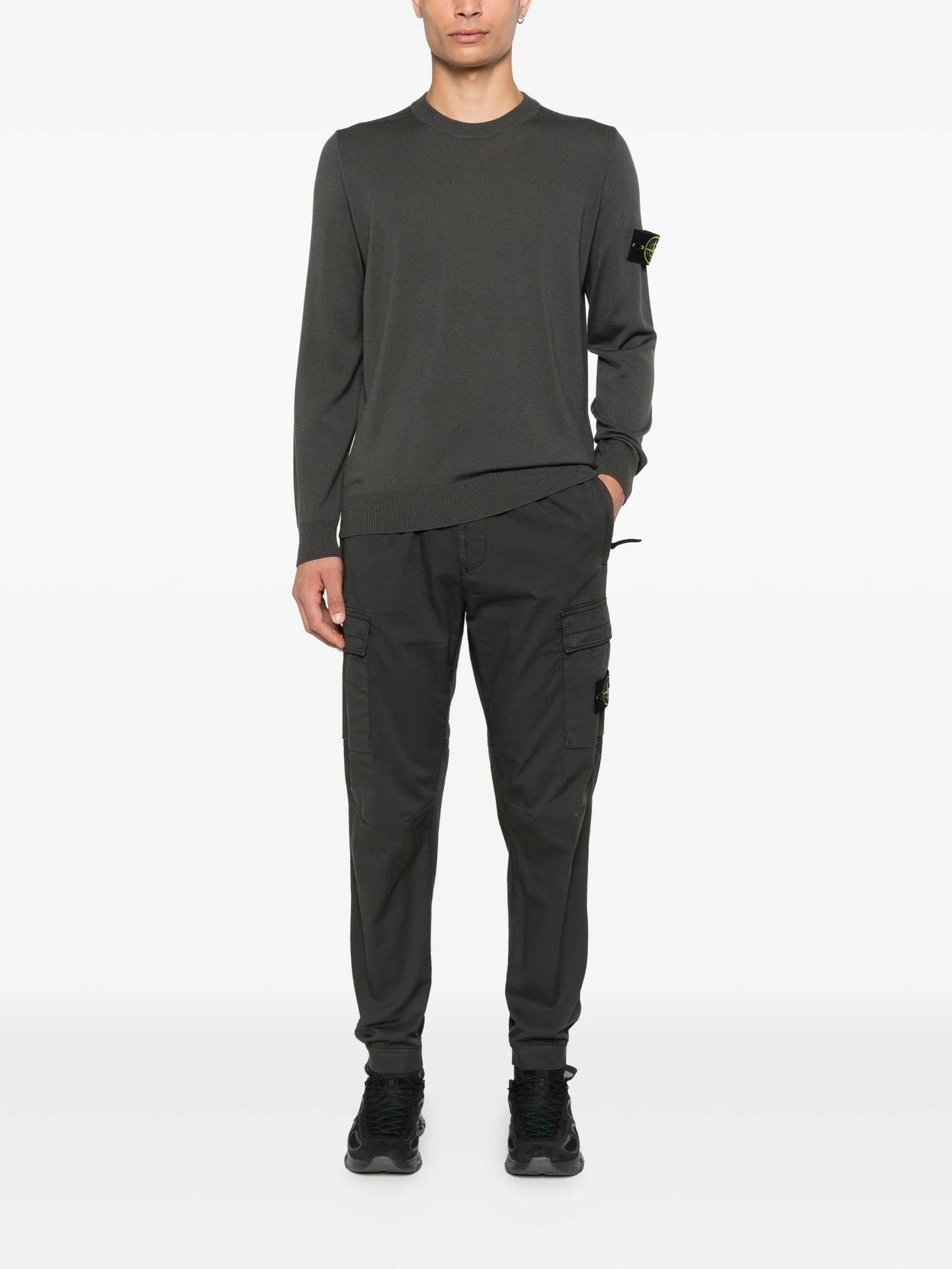 Stone Island - Crew Neck Merino. - Grigio