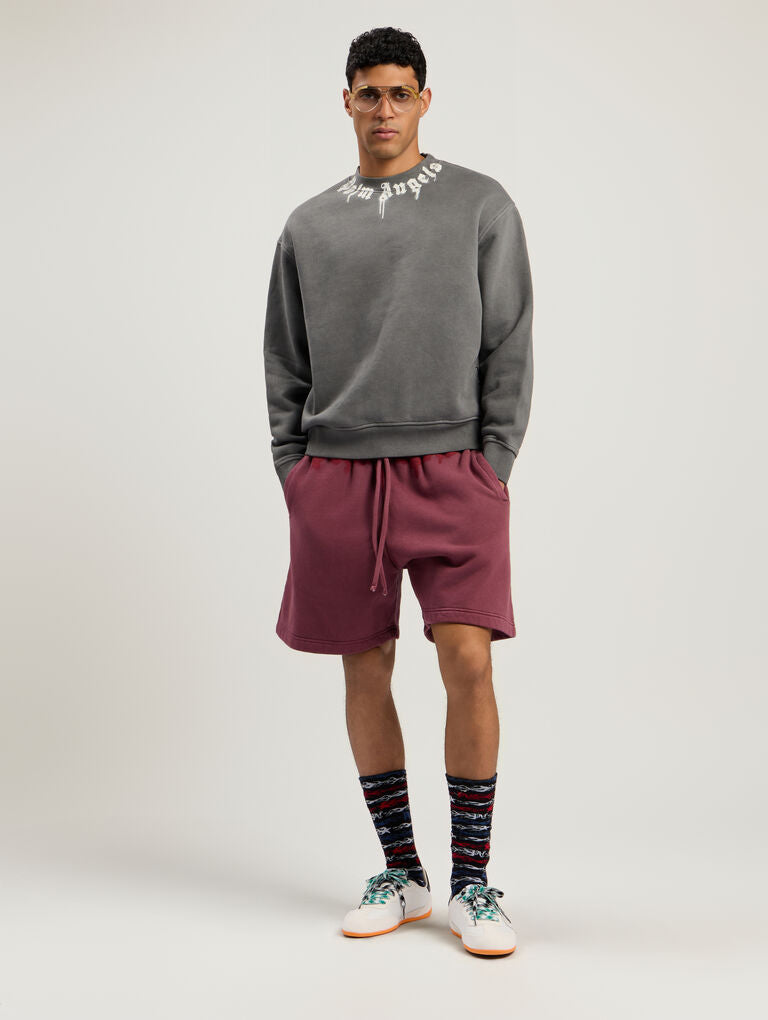 Palm Angels - Neck Logo Reg Crew - Grigio