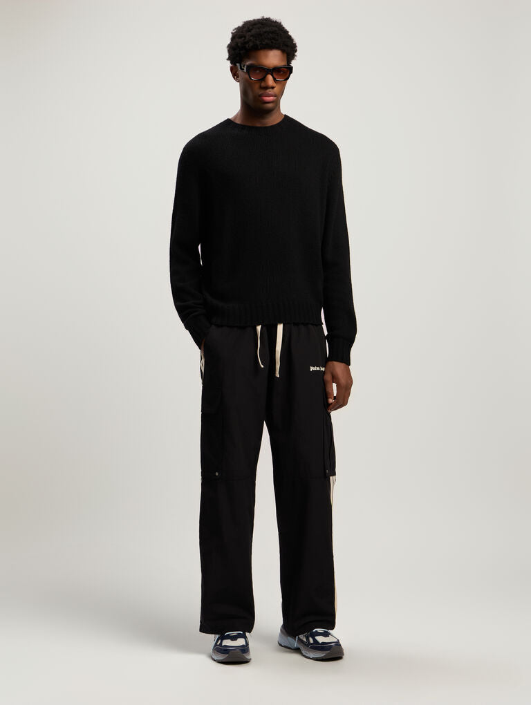 Palm Angels - Curved Logo Sweater - Nero