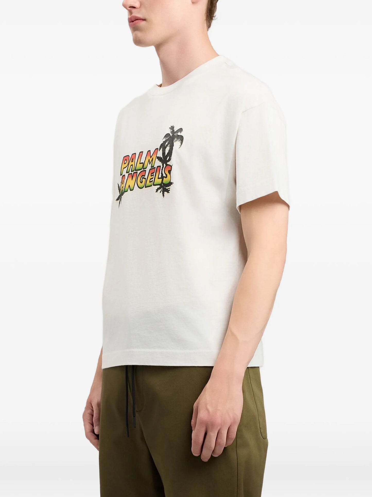 Palm Angels - Palm Sunset Regular Tee - Bianco