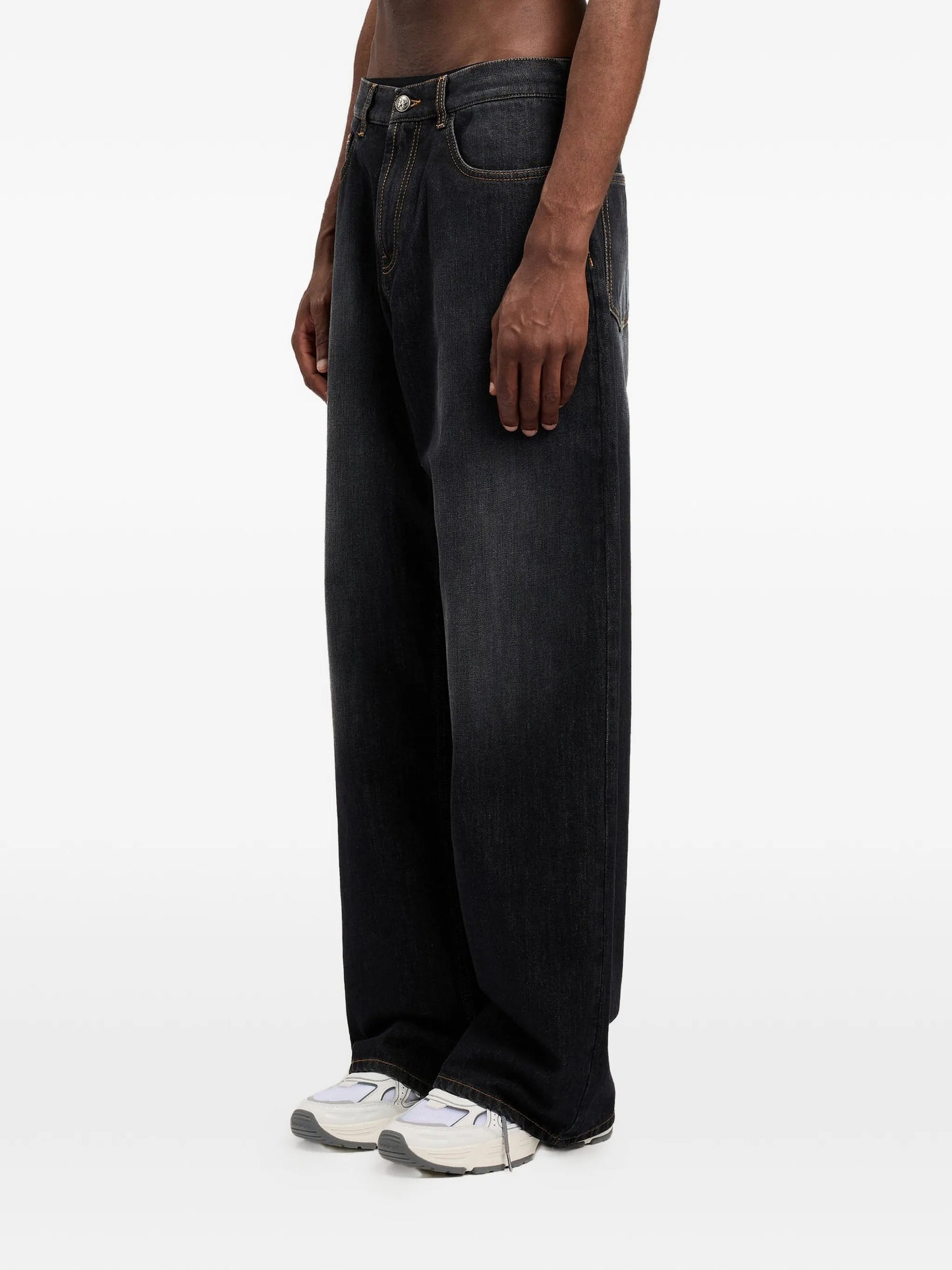 Palm Angels - Vw Curved Logo Loose 5 Pocket - Nero