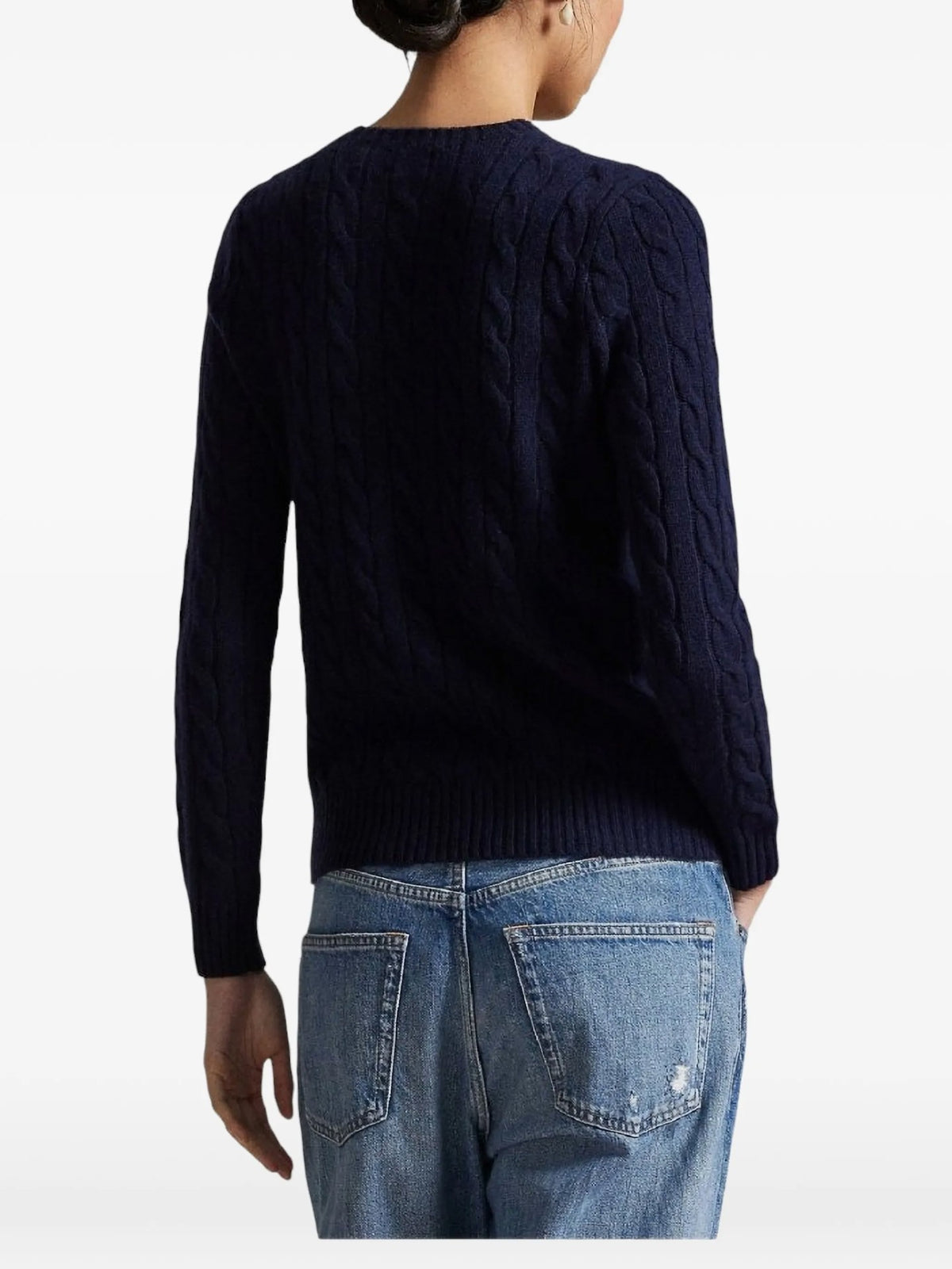 Maglione Trecce Girocollo - Blu