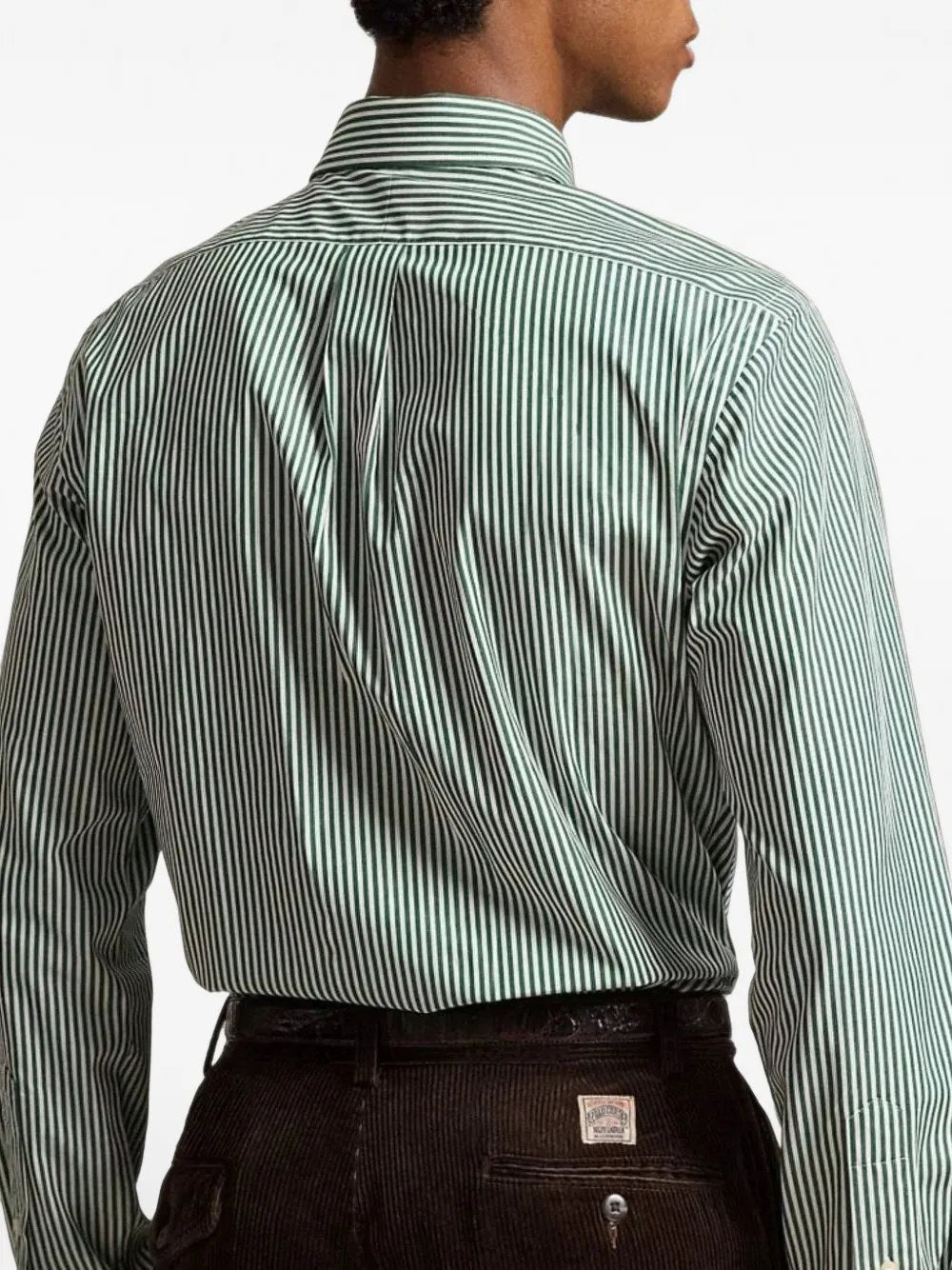 Camicia A Righe - Verde