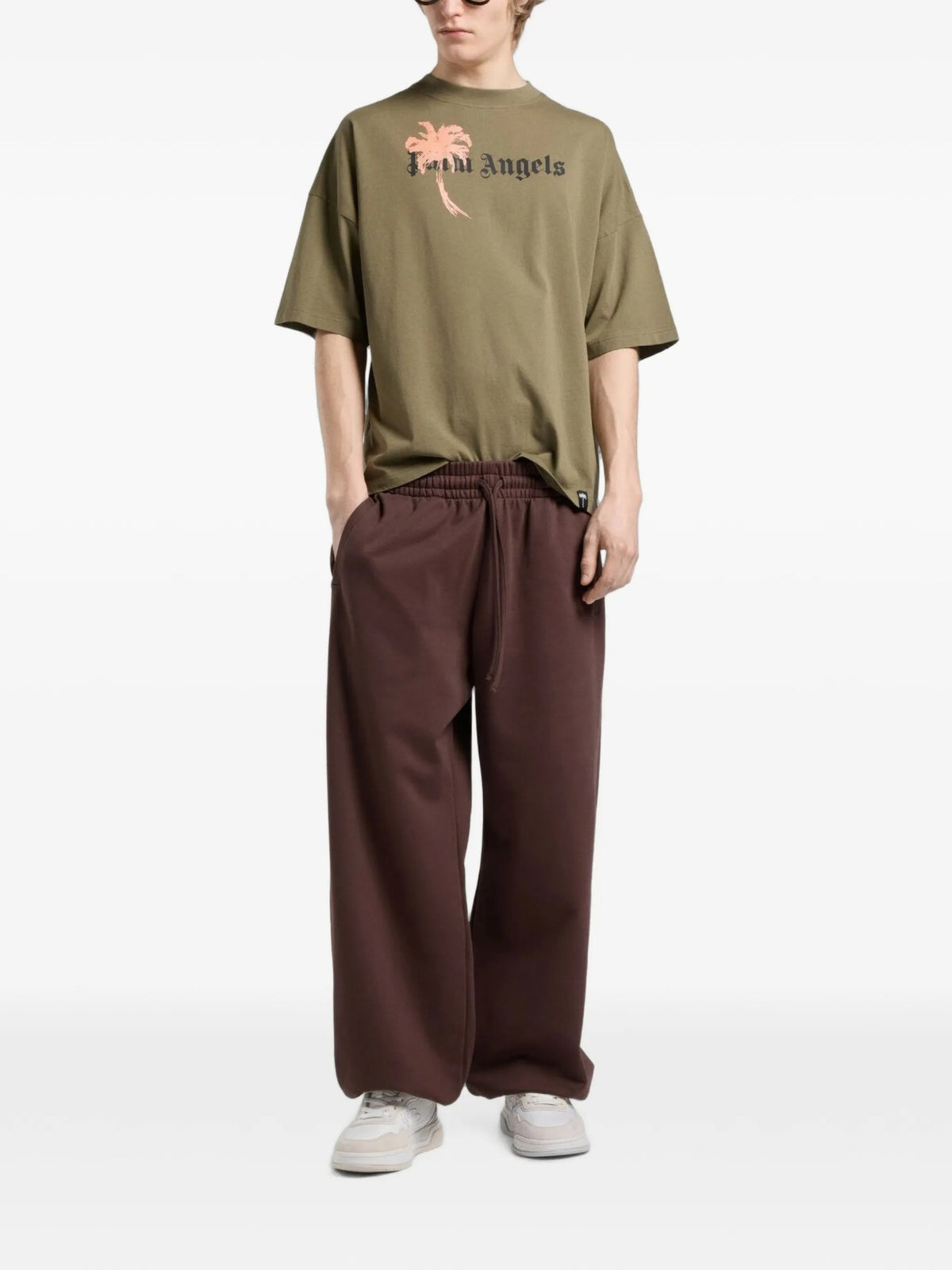 Palm Drift Loose Tee - Verde Oliva