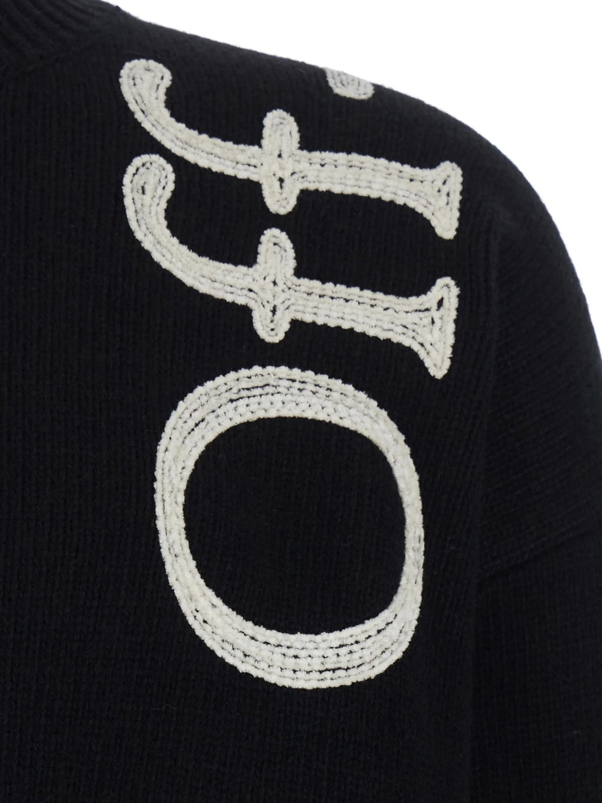 Vertical Bookish Knit Crewneck - Nero