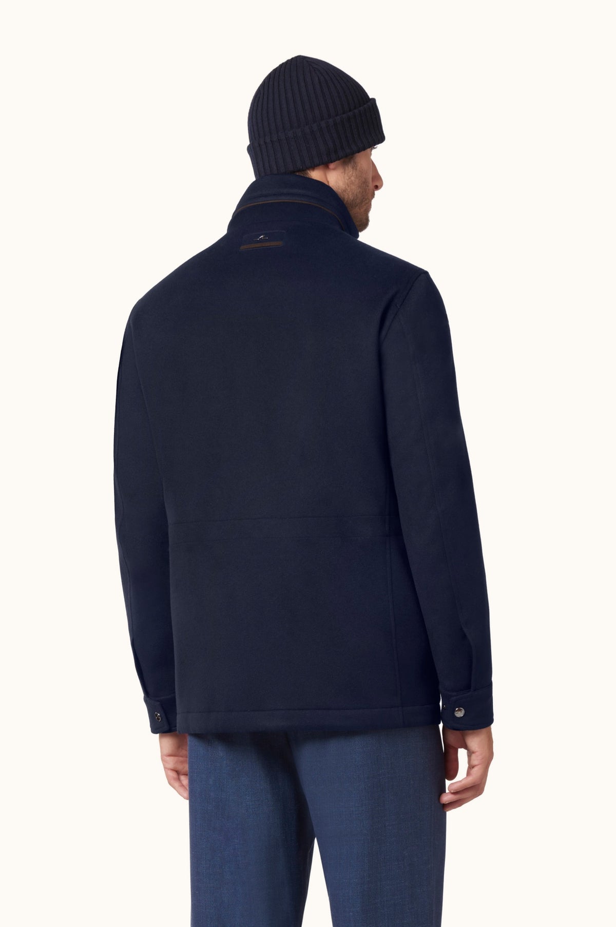 Car Coat In Cashmere - Blu