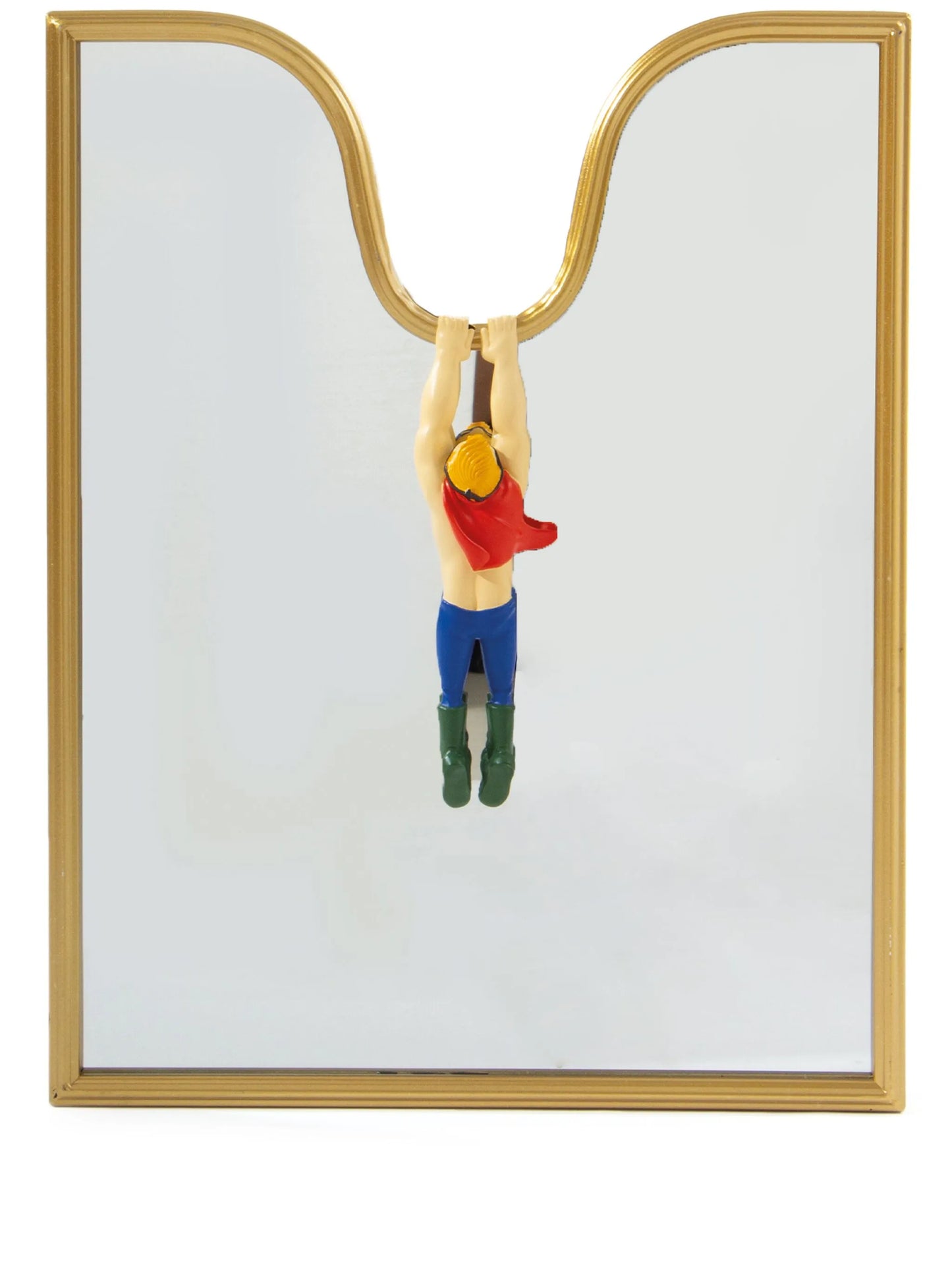 Seletti - Specchio "Circus Mirror" Cm 35 × 45 - Superhero - Oro