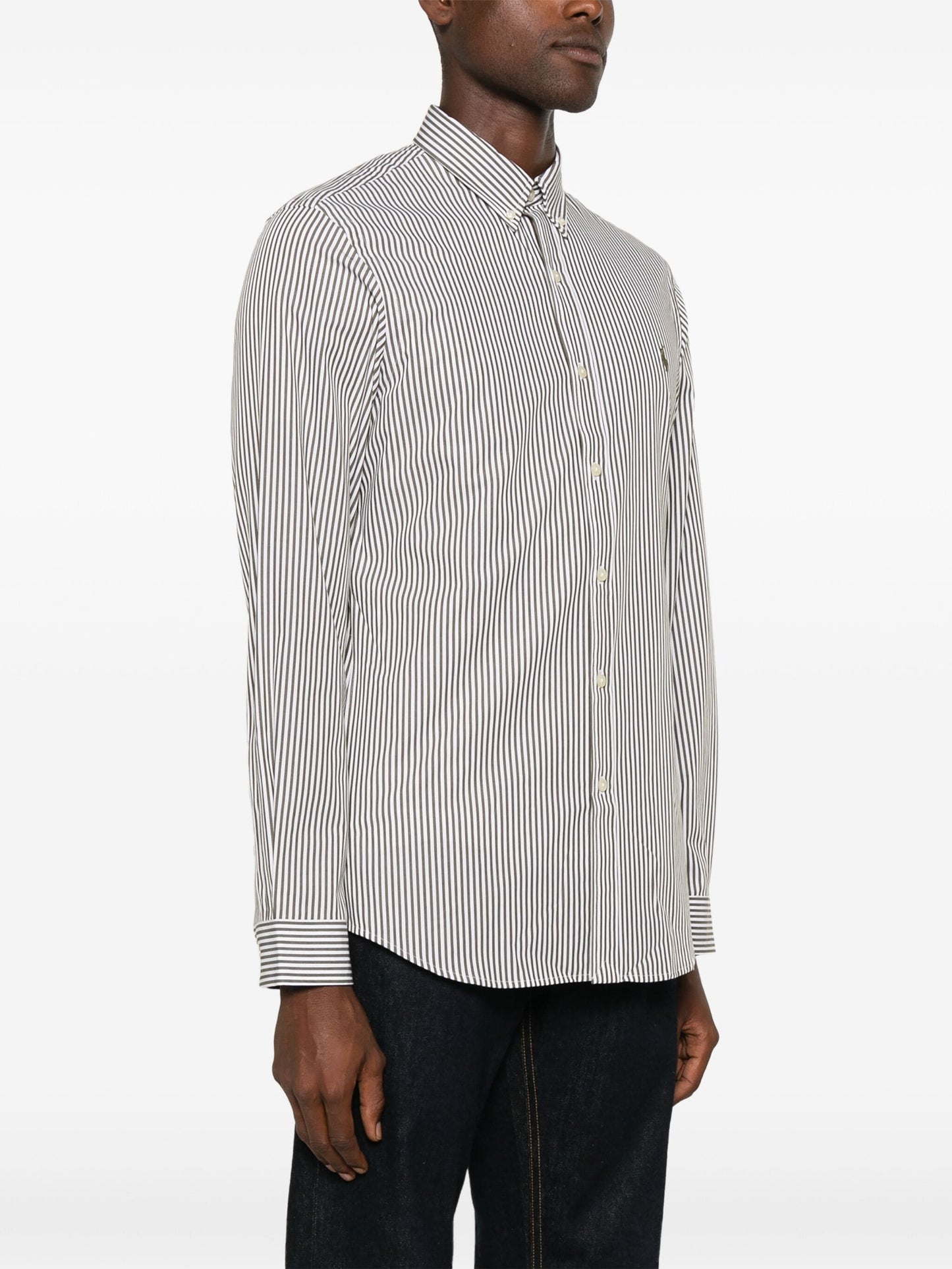 Ralph Lauren - Camicia Righe - Marrone