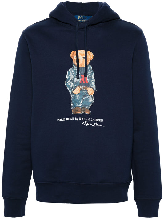 Ralph Lauren - Bear Felpa Cappuccio - Blu