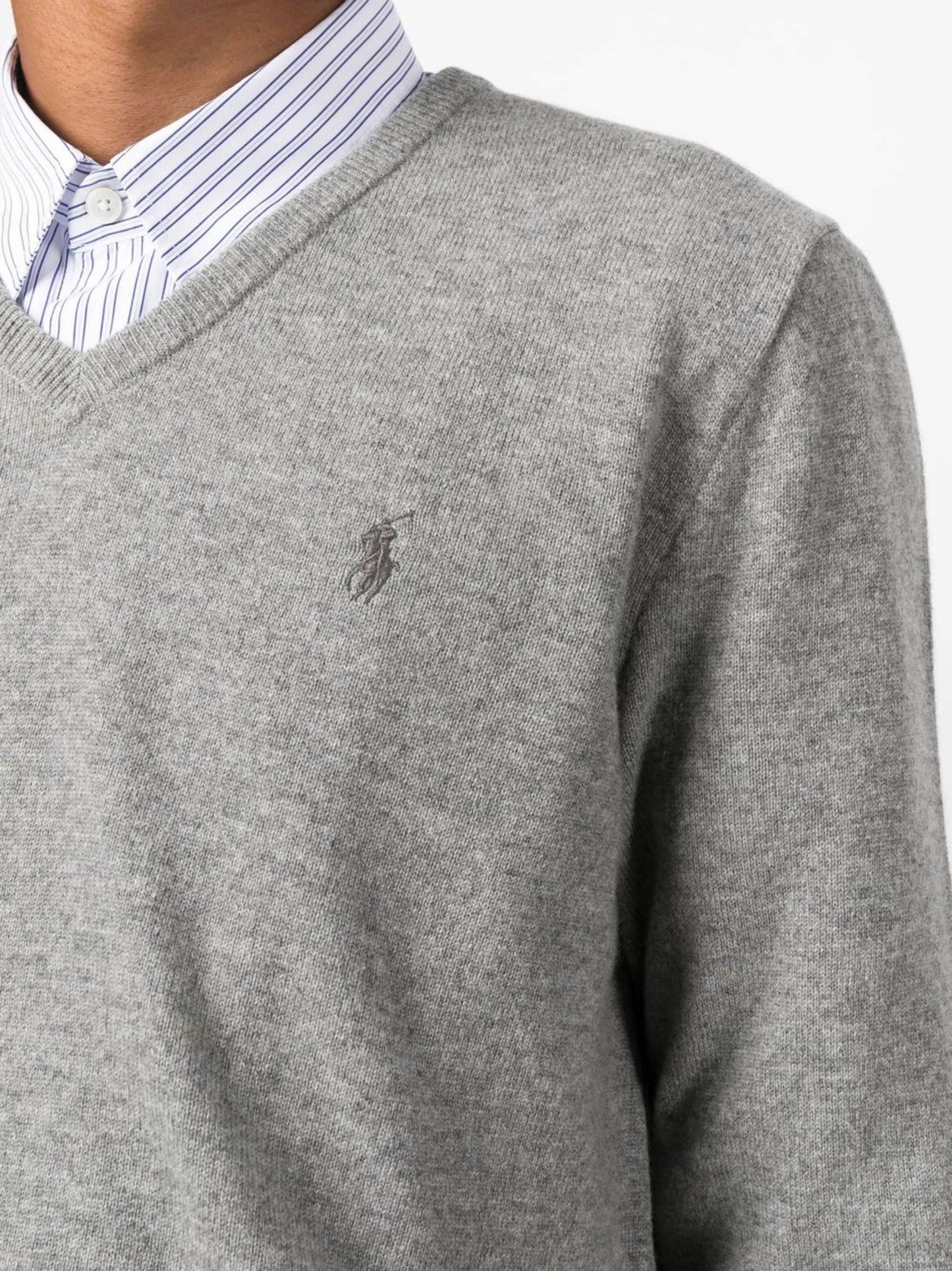 Ralph Lauren - Lambswool Scollo V - Grigio