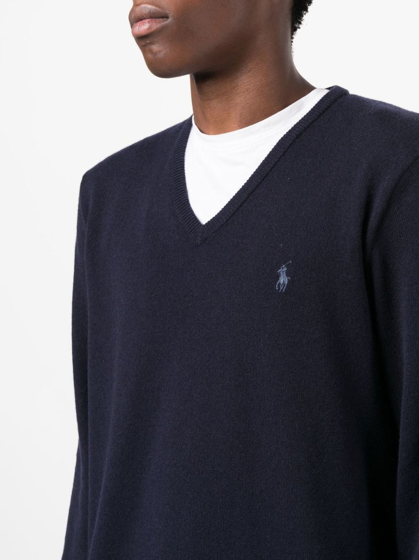 Ralph Lauren - Lambswool Scollo V - Blu