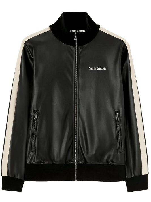 Palm Angels - Leather Effect Track Jacket - Nero