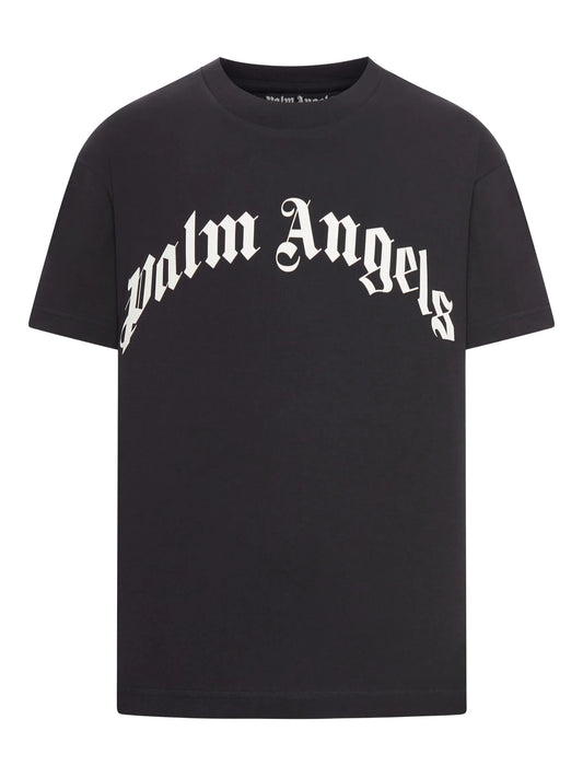 Palm Angels - Curved Logo Reg Tee - Nero