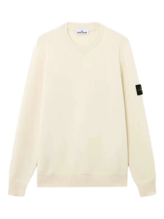 Stone Island - Crew Neck Lambswool. - Burro