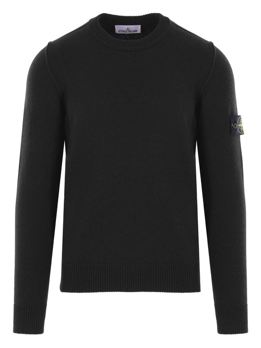 Stone Island - Crew Neck Lambswool. - Nero