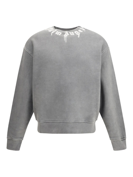 Palm Angels - Neck Logo Reg Crew - Grigio