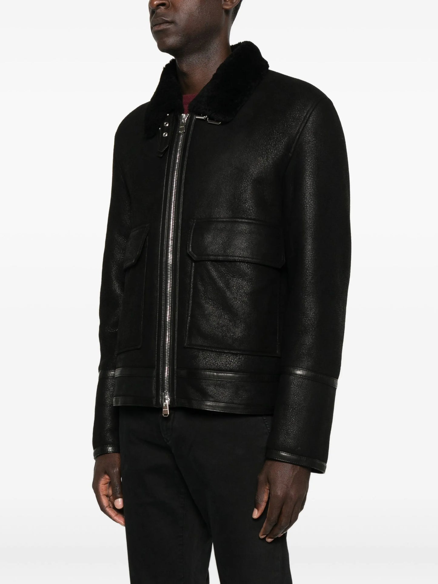 Dondup - Giubbotto Pelle - Nero