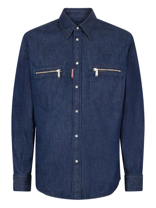 Dsquared2 - Biker Shirt - Blu