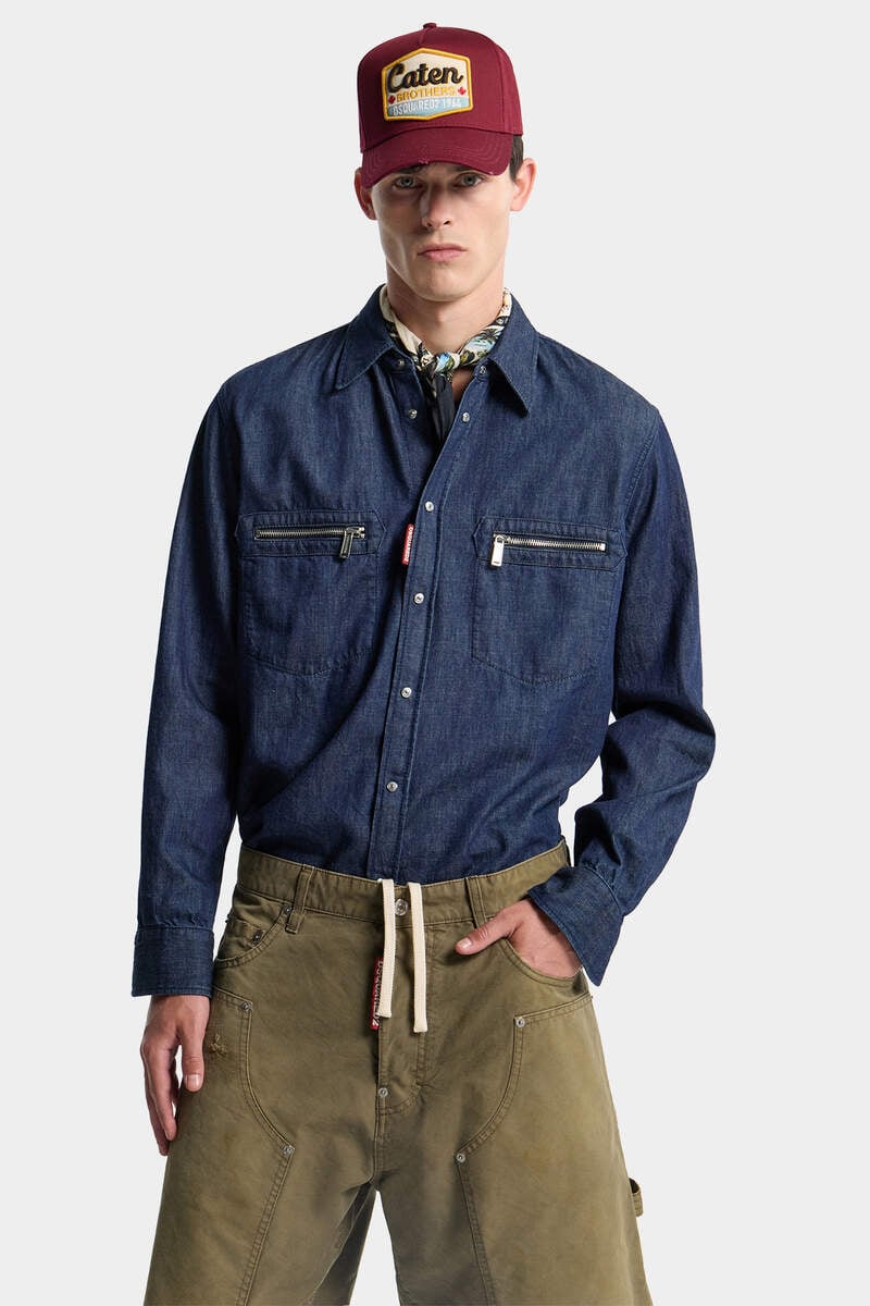 Dsquared2 - Biker Shirt - Blu