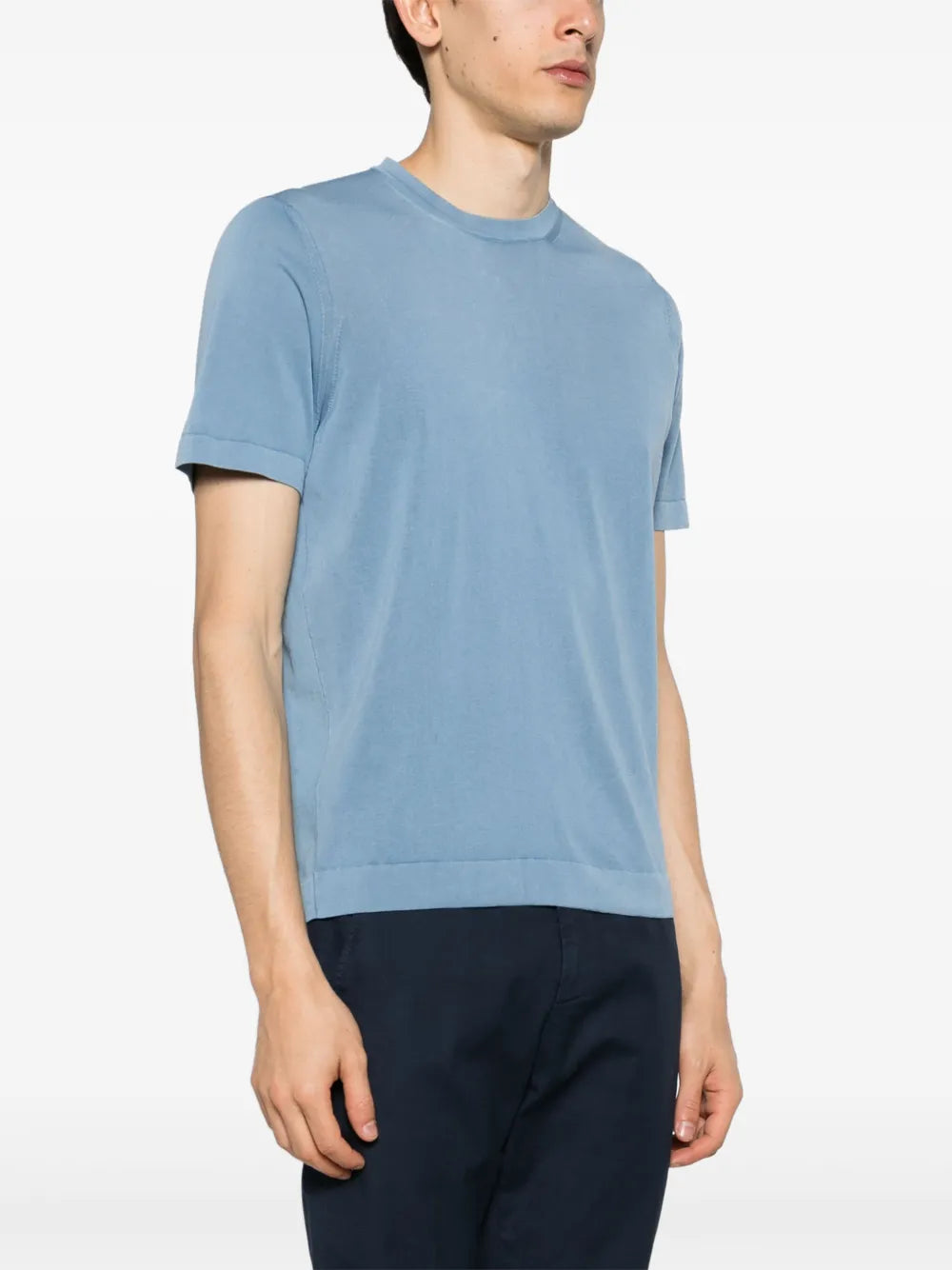 Drumohr - T-Shirt Filo - Azzurro