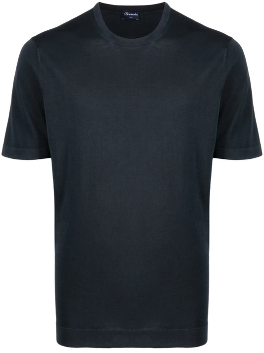 Drumohr - T-Shirt Filo - Blu