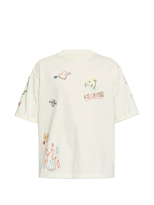 Dsquared2 - Loose Fit Tee - Crema