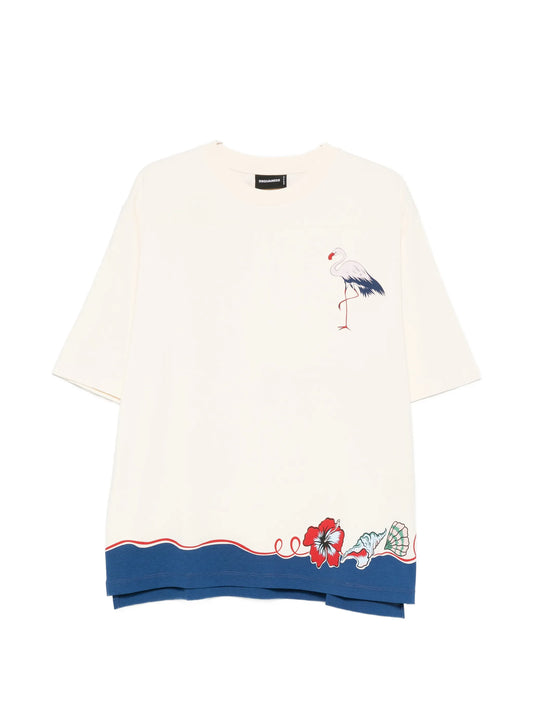 Dsquared2 - Loose Fit Tee - Crema