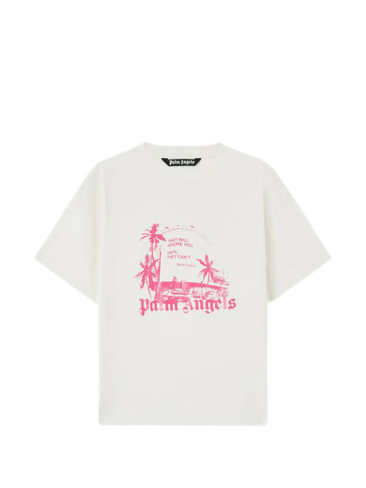 Palm Angels - Palm Statement Regular Tee - Bianco