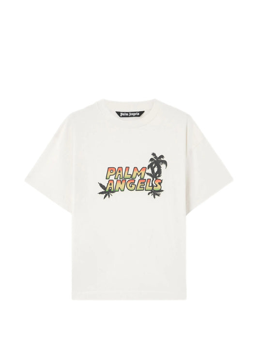 Palm Angels - Palm Sunset Regular Tee - Bianco