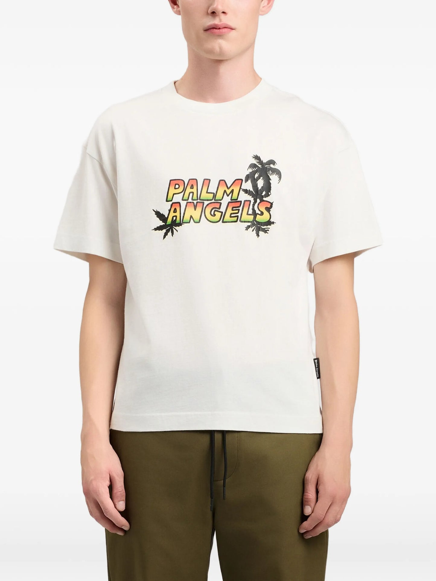 Palm Angels - Palm Sunset Regular Tee - Bianco