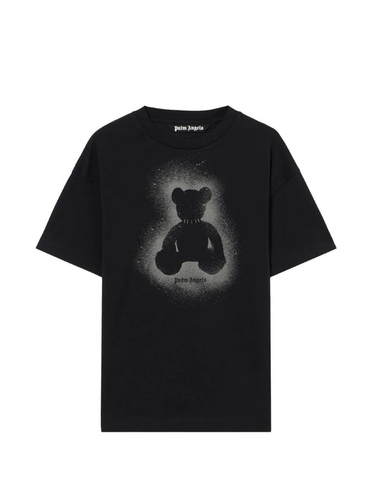 Palm Angels - Spray Bear Regular Tee - Nero