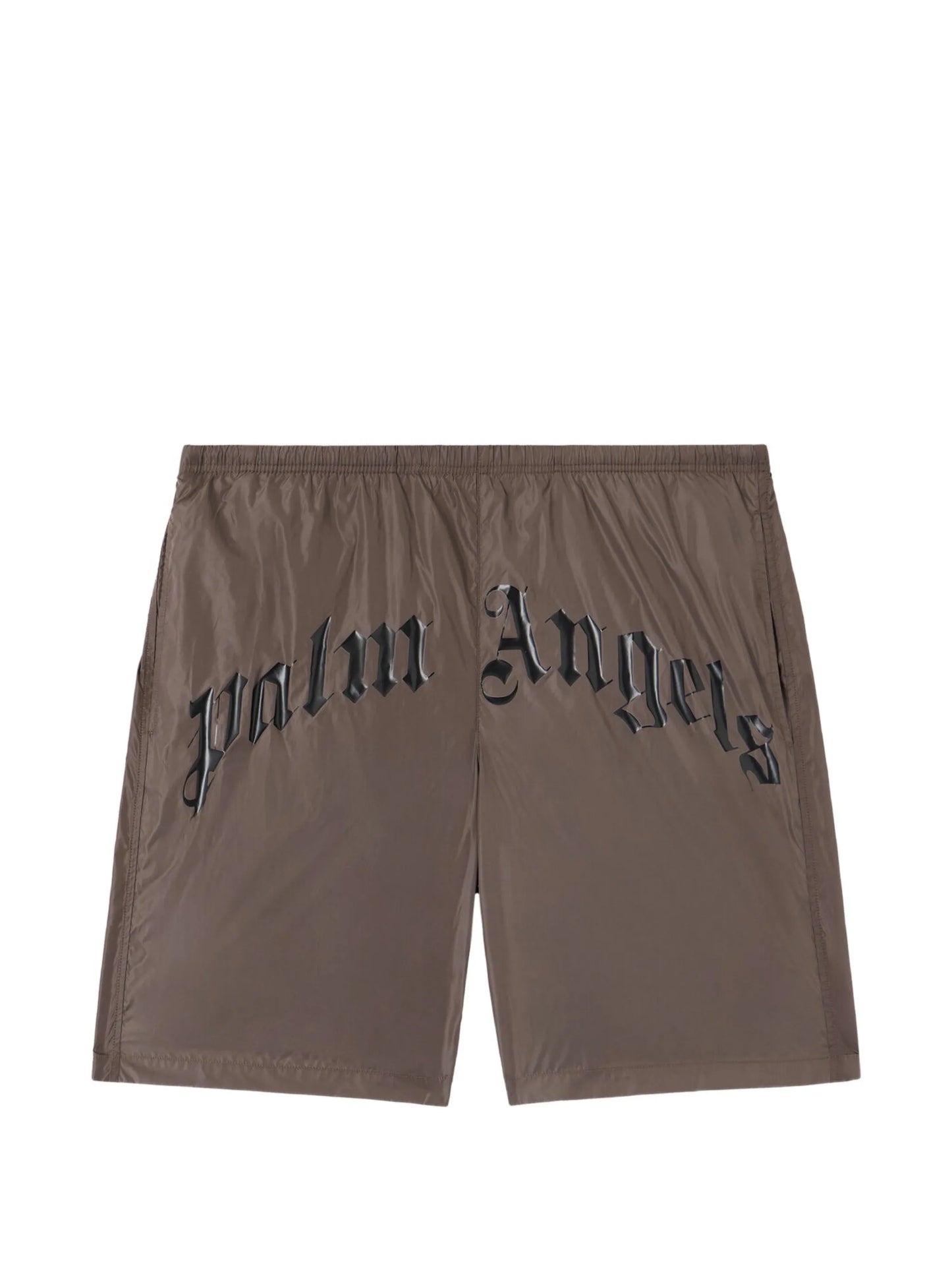 Palm Angels - Curved Logo Swimshort - Marrone