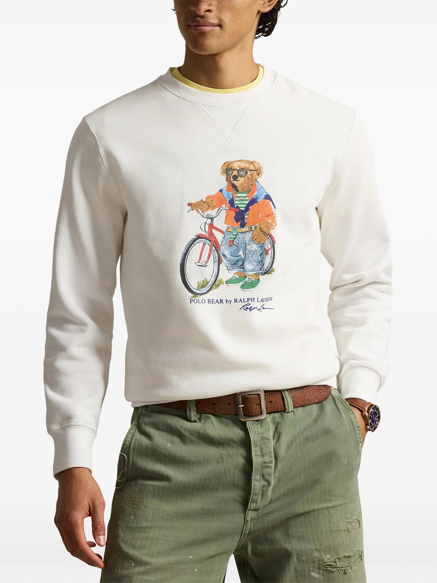 Ralph Lauren - Felpa Bear - Bianco