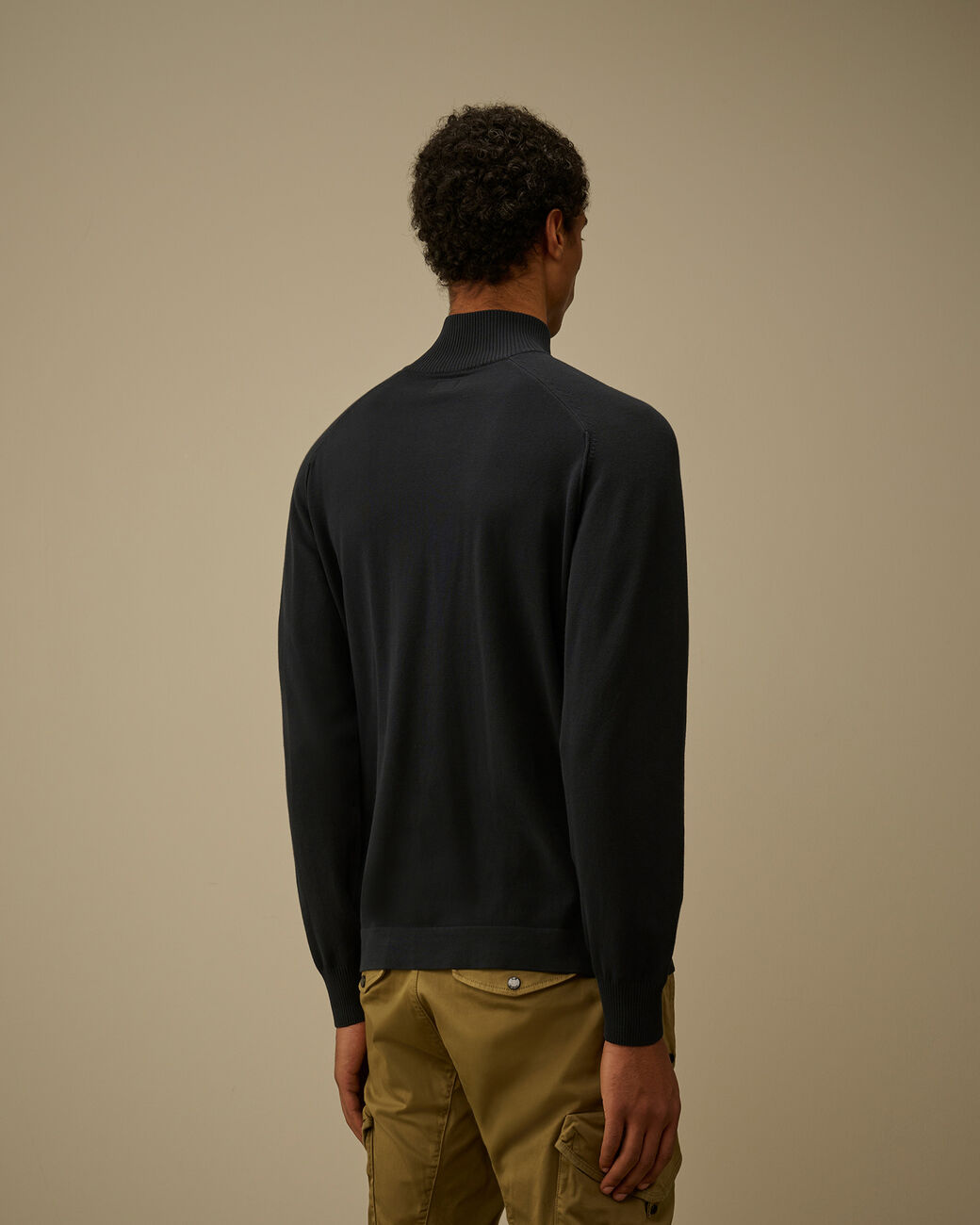 C.P. Company - Cotton Crepe Half Zip - Nero