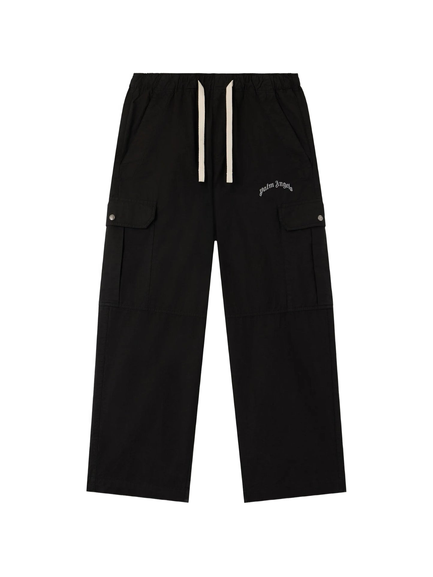 Palm Angels - Curved Logo Loose Cargo Pant - Nero