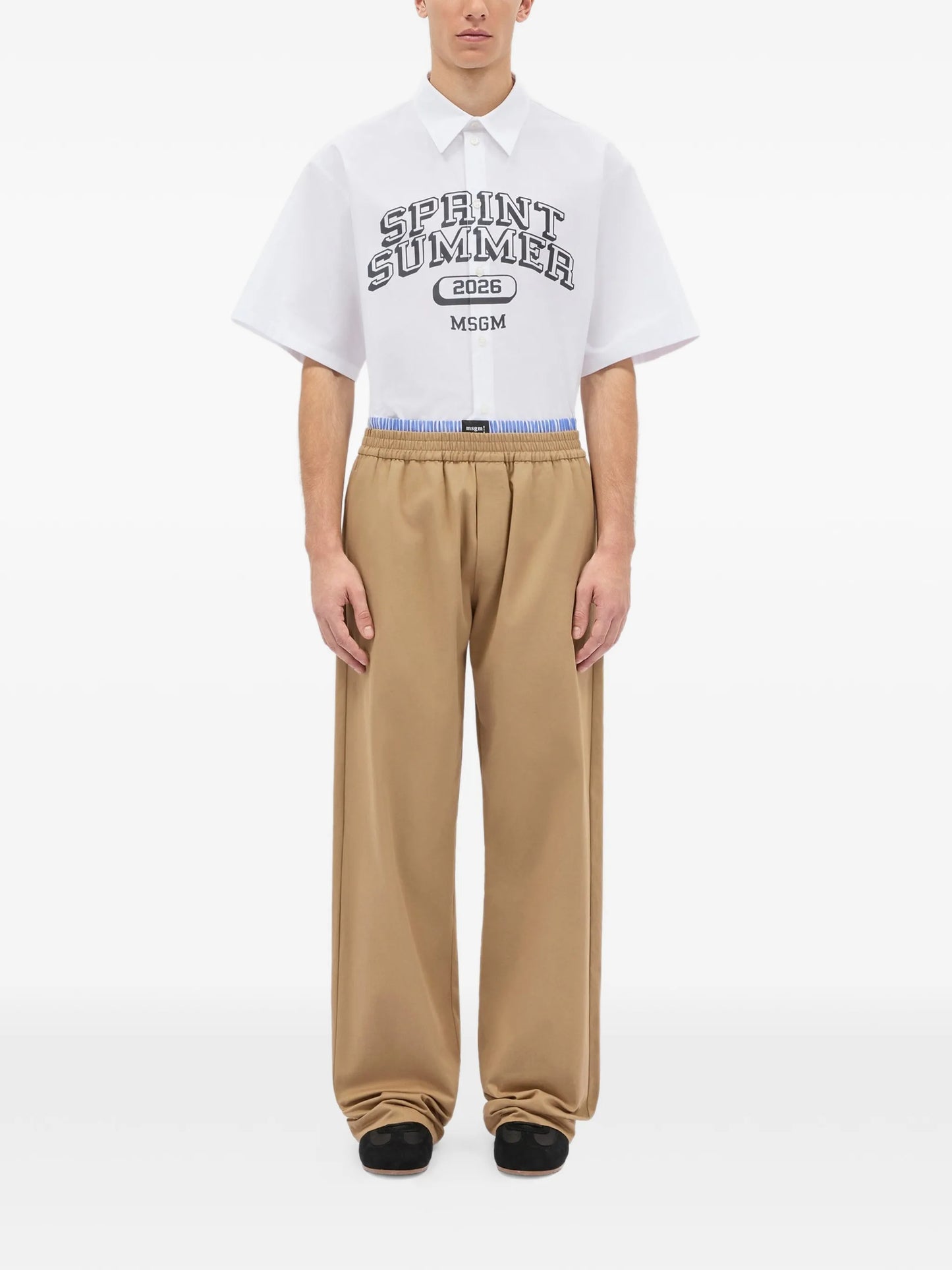Msgm - Pants - Beige