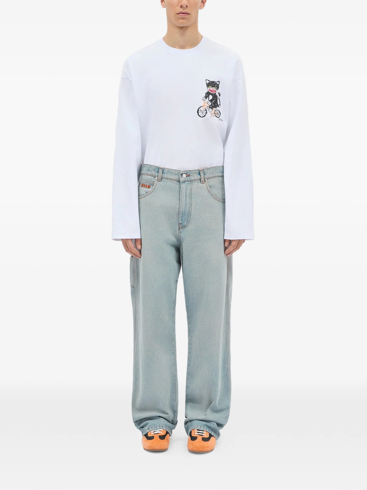 Msgm - Pants - Azzurro
