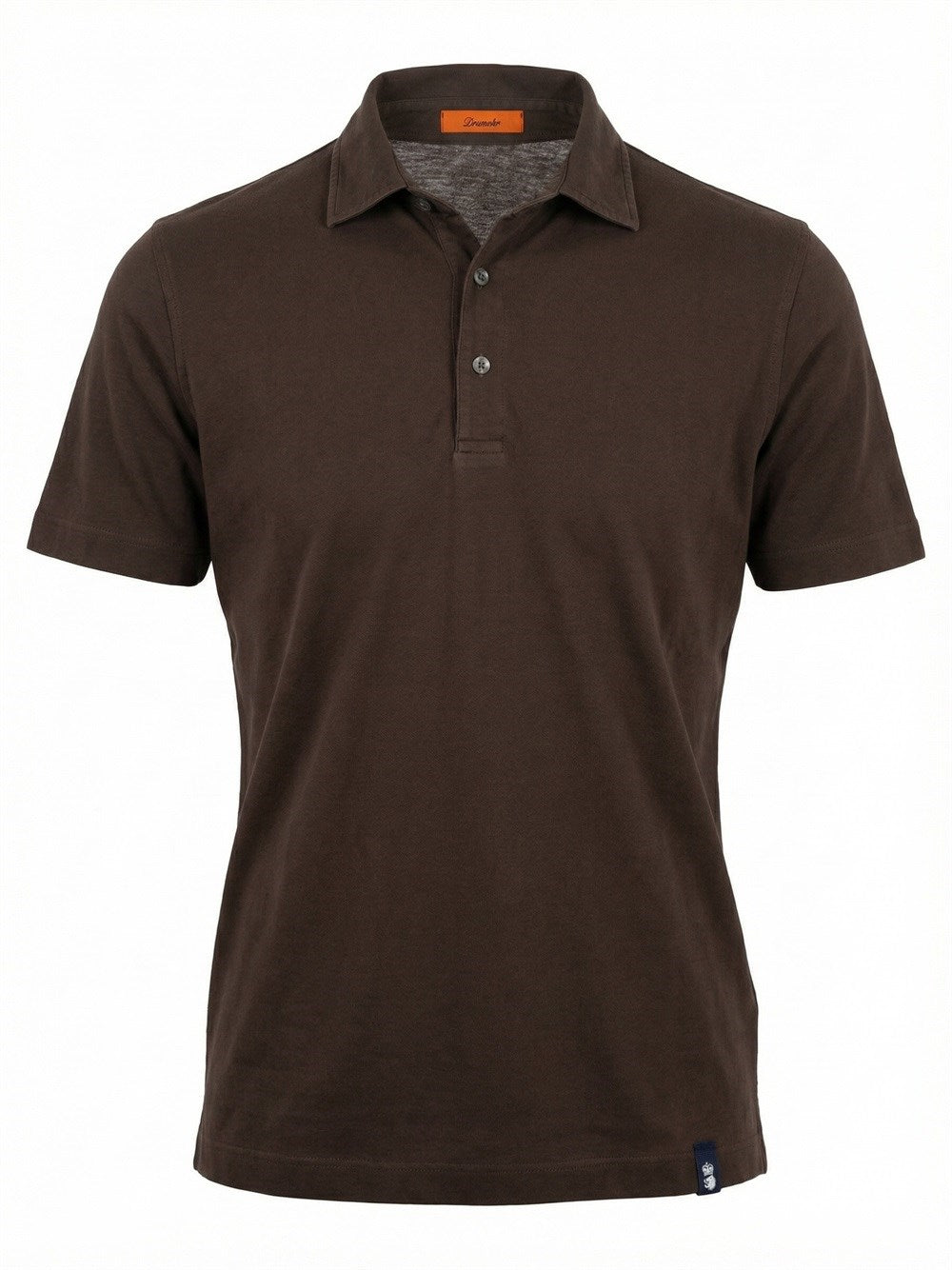 Drumohr - Polo Bottoni Crepe - Marrone